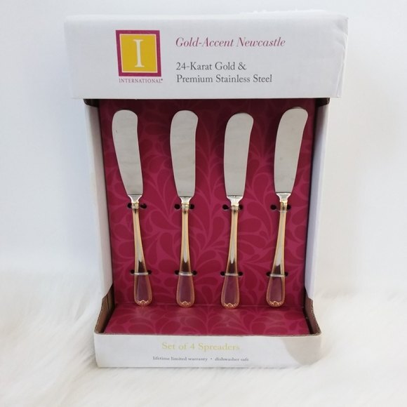 International | Set of 4 Gold & Steel Spreaders - Picture 2 of 5